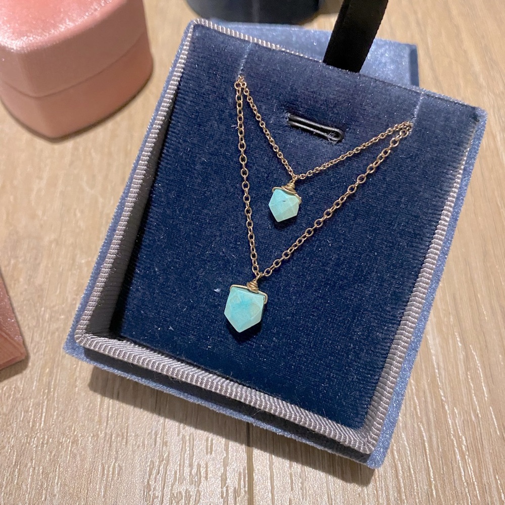Leah Alexandra Turquoise Layered Necklace